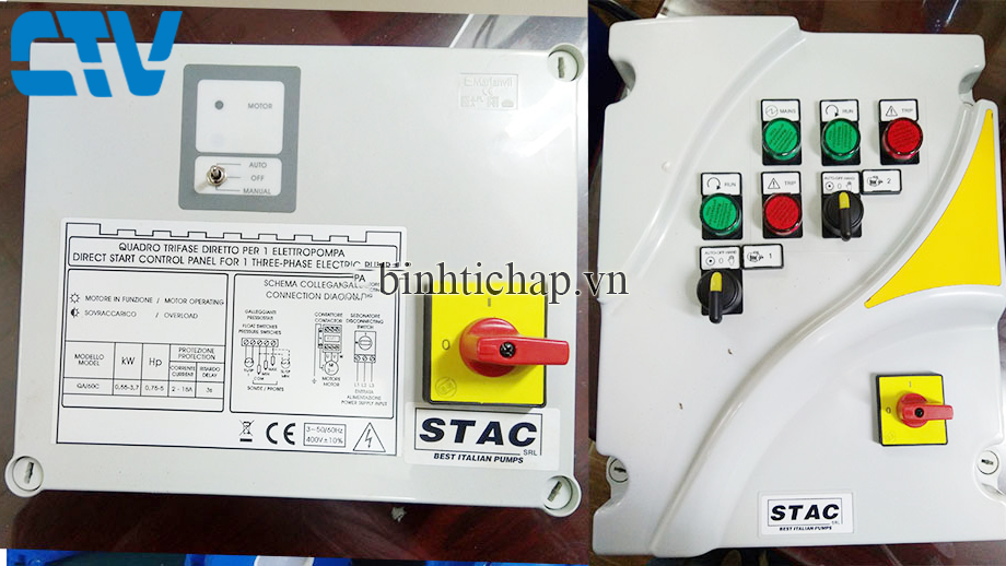 Tủ điện bảo vệ máy bơm hãng Stac Italia