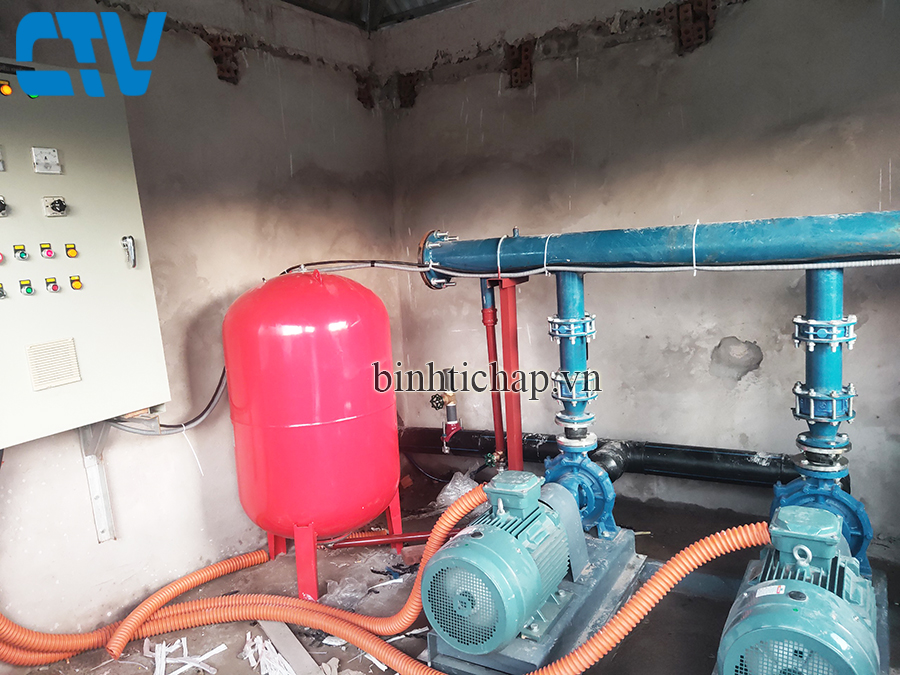 Lắp đặt máy bơm, cụm máy bơm tăng áp công nghiệp 30Kw