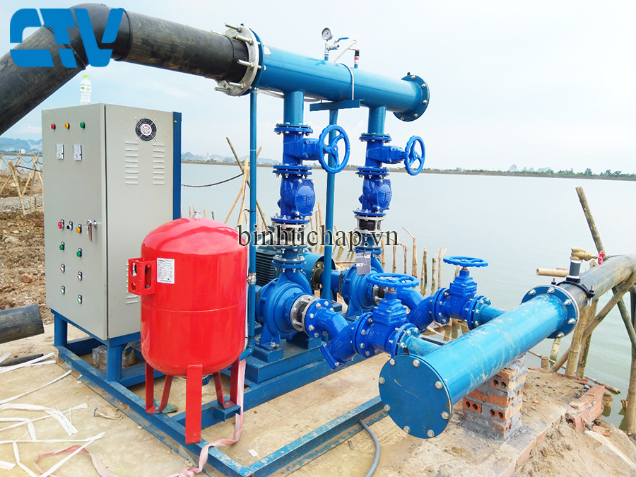 Lắp đặt cụm máy bơm tăng áp công nghiệp 37Kw